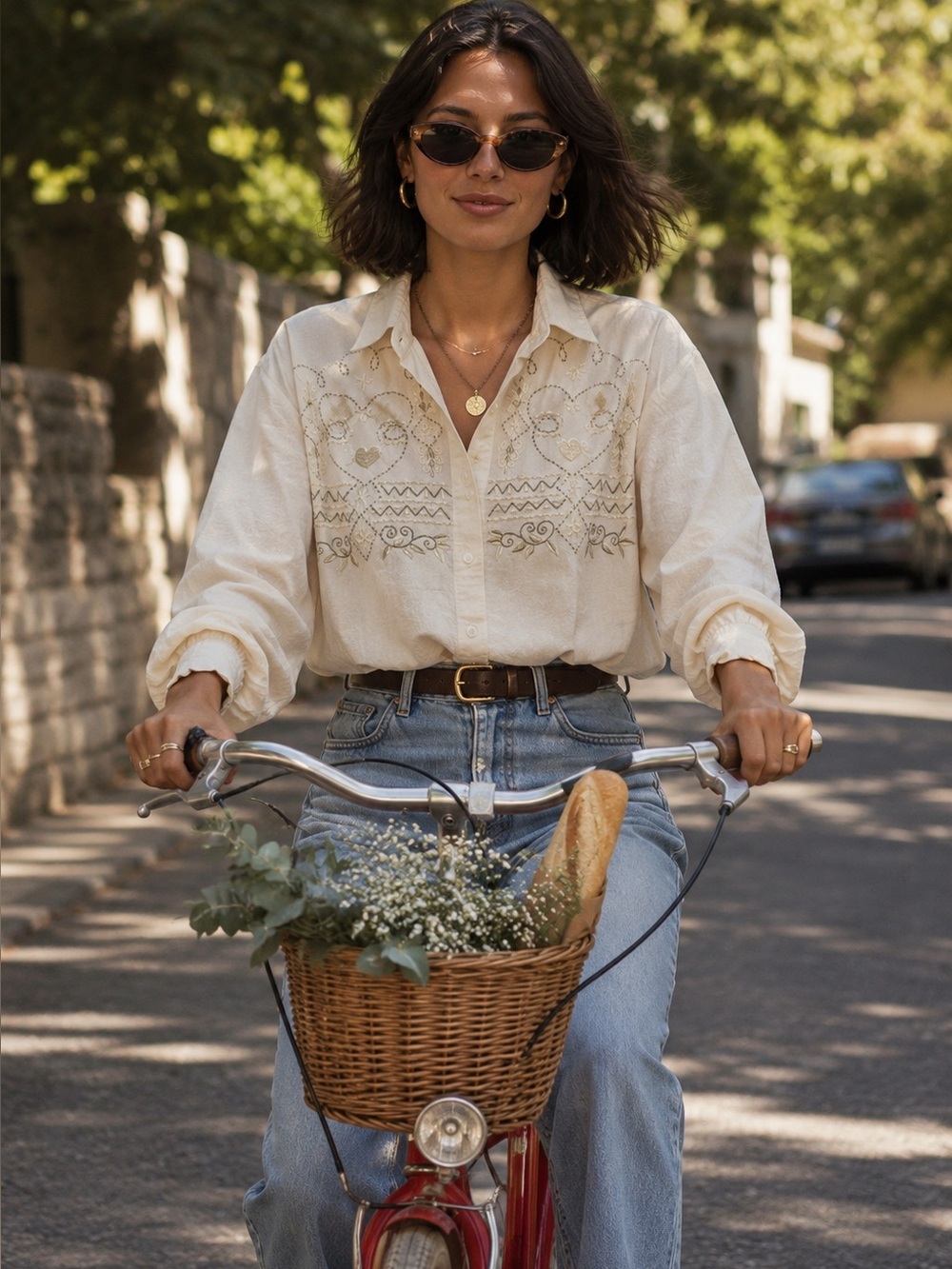 Beautiful Cream Embroidered Blouse